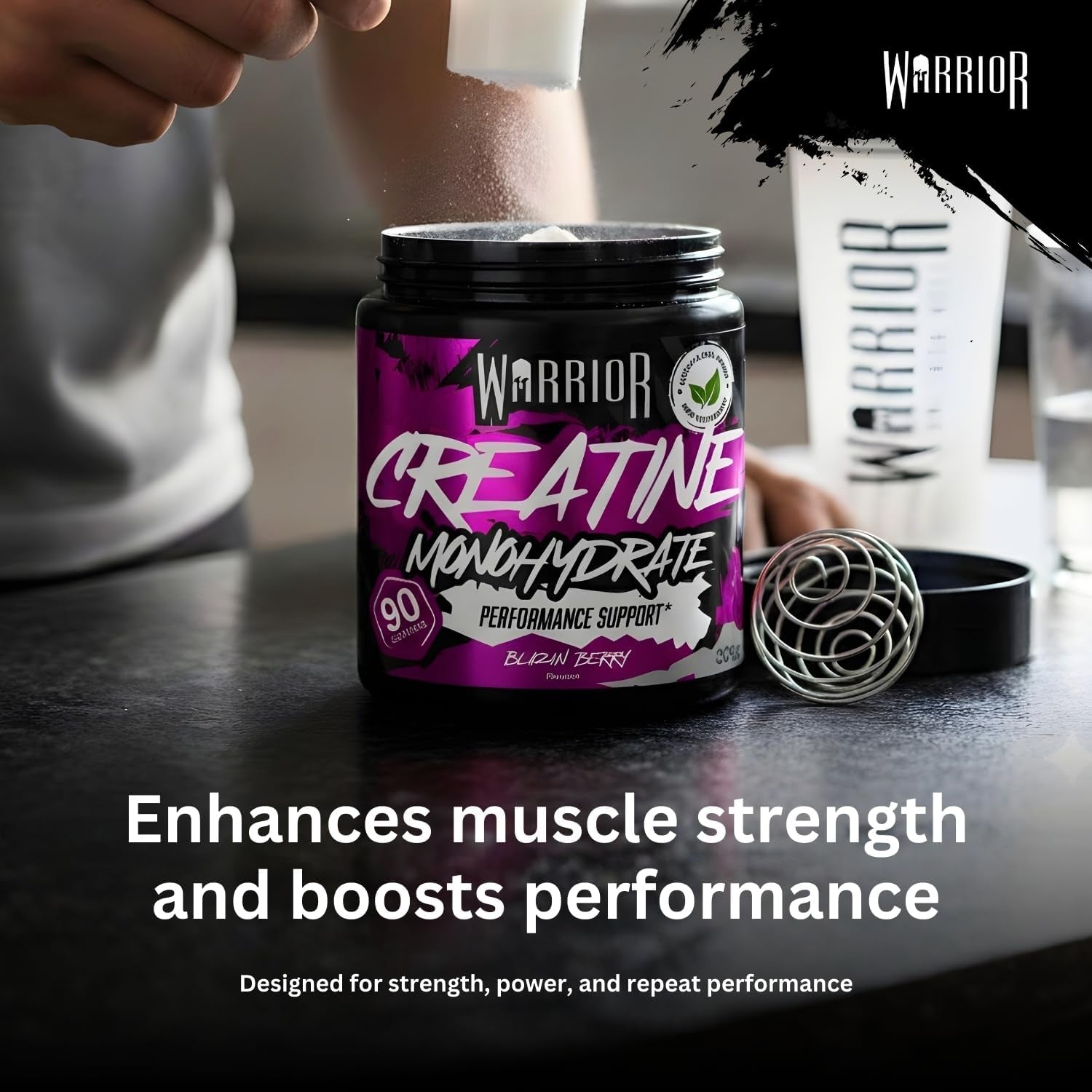Flavoured Creatine Monohydrate Powder 300G (90 Servings) – Creatine Powder Drink, Creatine for Performance, Strength &amp; Recovery (Not Creatine Gummies or Tablets) – Blazin Berry