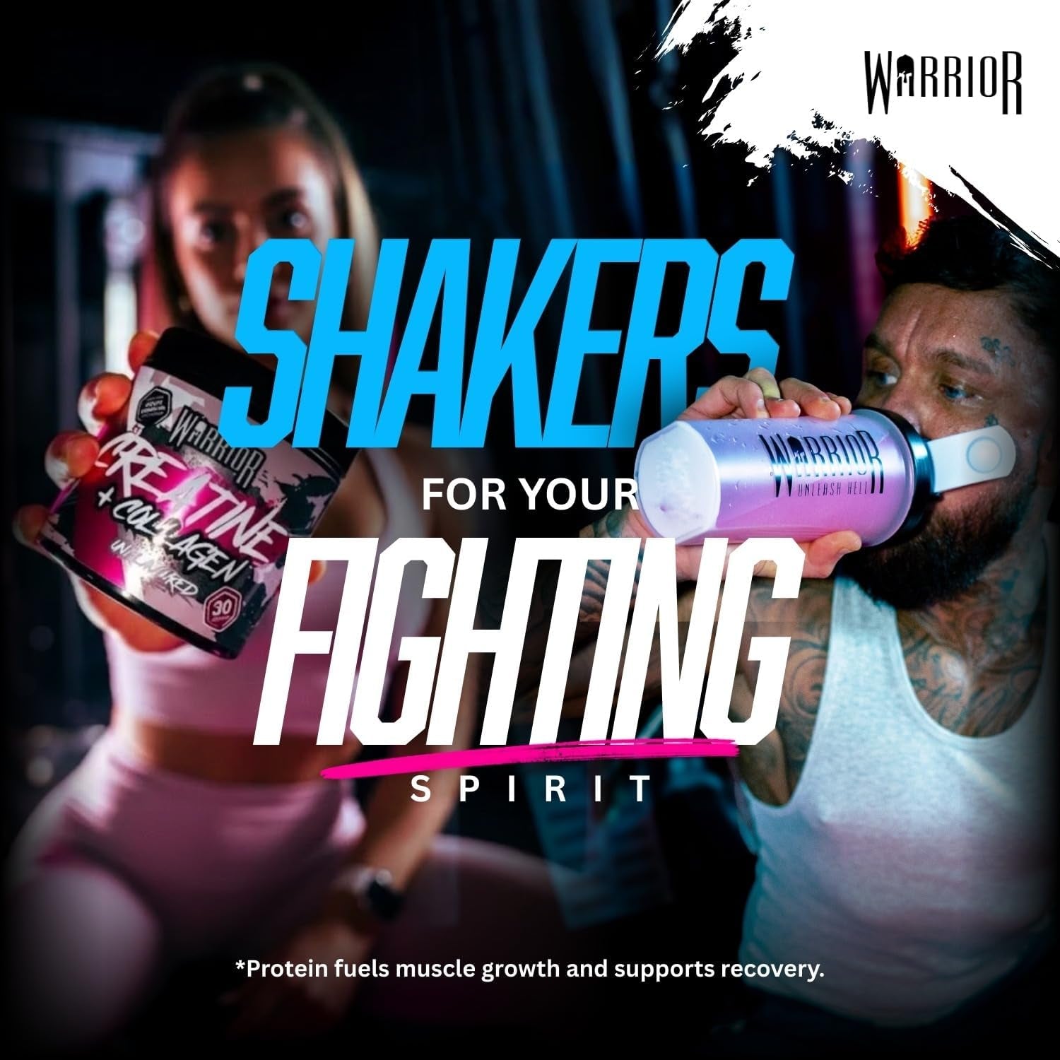 Black Protein Shaker Bottle 600Ml – the Home of Creatine – Leakproof Gym Shaker Cup for Protein Shakes, Creatine, Pre Workout &amp; Supplements – BPA Free Mixing Bottle