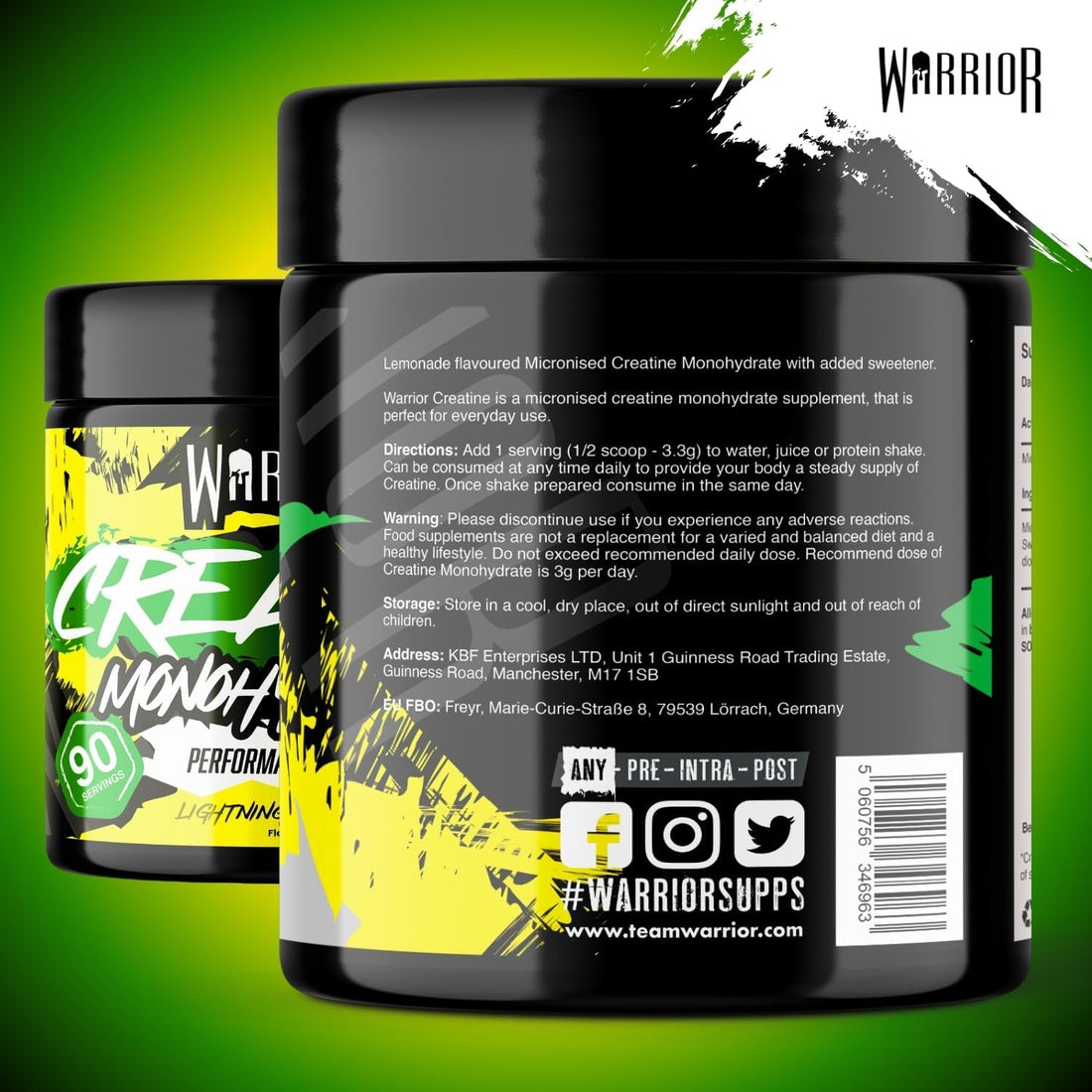 Flavoured Creatine Monohydrate Powder 300G (90 Servings) – Creatine Powder Drink, Creatine for Performance, Strength &amp; Recovery (Not Creatine Gummies or Tablets) – Lightning Lemonade