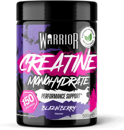 Flavoured Creatine Monohydrate Powder 500G (150 Servings) – Creatine Powder Drink, Creatine for Performance, Strength &amp; Recovery (Not Creatine Gummies or Tablets) – Blazin Berry
