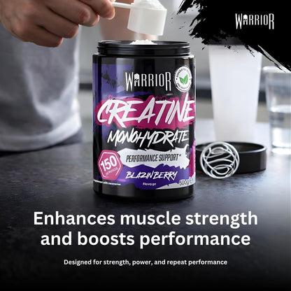 Flavoured Creatine Monohydrate Powder 500G (150 Servings) – Creatine Powder Drink, Creatine for Performance, Strength &amp; Recovery (Not Creatine Gummies or Tablets) – Blazin Berry