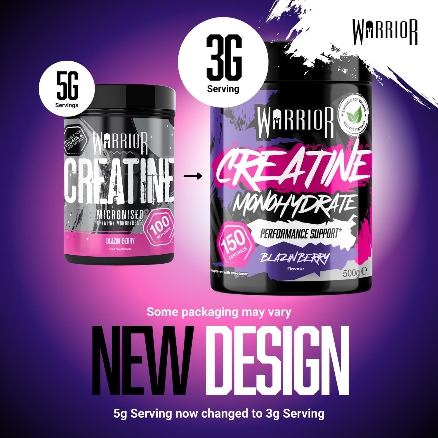 Flavoured Creatine Monohydrate Powder 500G (150 Servings) – Creatine Powder Drink, Creatine for Performance, Strength &amp; Recovery (Not Creatine Gummies or Tablets) – Blazin Berry
