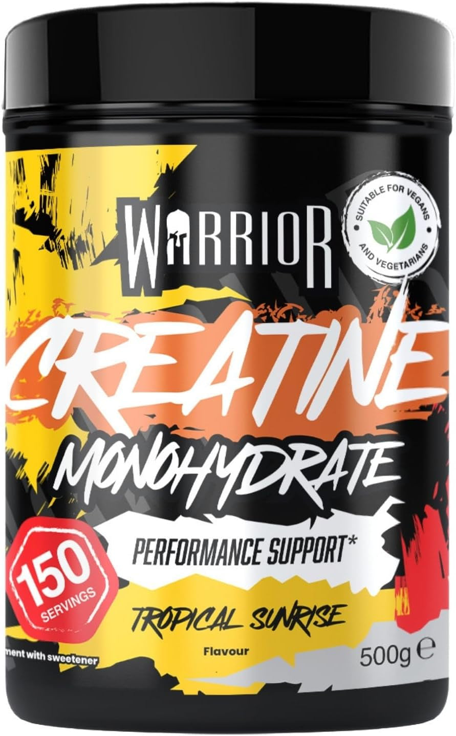 Flavoured Creatine Monohydrate Powder 500G (150 Servings) – Creatine Powder Drink, Creatine for Performance, Strength &amp; Recovery (Not Creatine Gummies or Tablets) – Tropical Sunrise