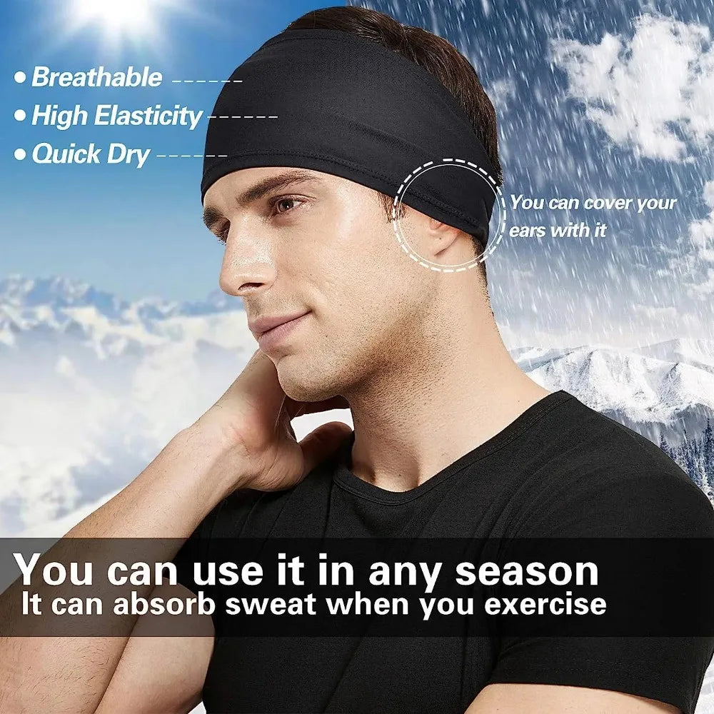 Sports Solid Color Headbands Elastic Non Slip Quick Dry Workout Fitness Yoga Unisex Hairband Sweatband Bandana Hair Accessories