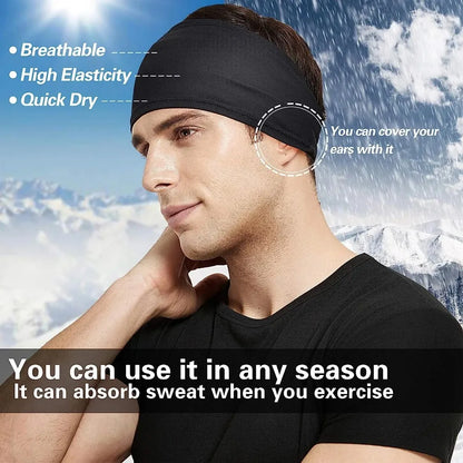 Sports Solid Color Headbands Elastic Non Slip Quick Dry Workout Fitness Yoga Unisex Hairband Sweatband Bandana Hair Accessories