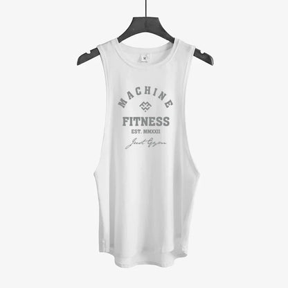 Gym Bodybuilding Workout Fitness T-Shirts Mens Casual Sport Sleeveless Singlets Summer Running Cotton Breathable Loose Tank Tops