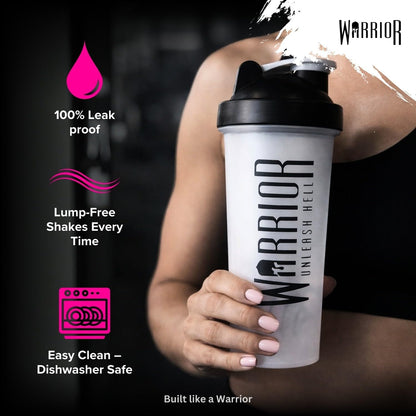 Black Protein Shaker Bottle 600Ml – the Home of Creatine – Leakproof Gym Shaker Cup for Protein Shakes, Creatine, Pre Workout &amp; Supplements – BPA Free Mixing Bottle