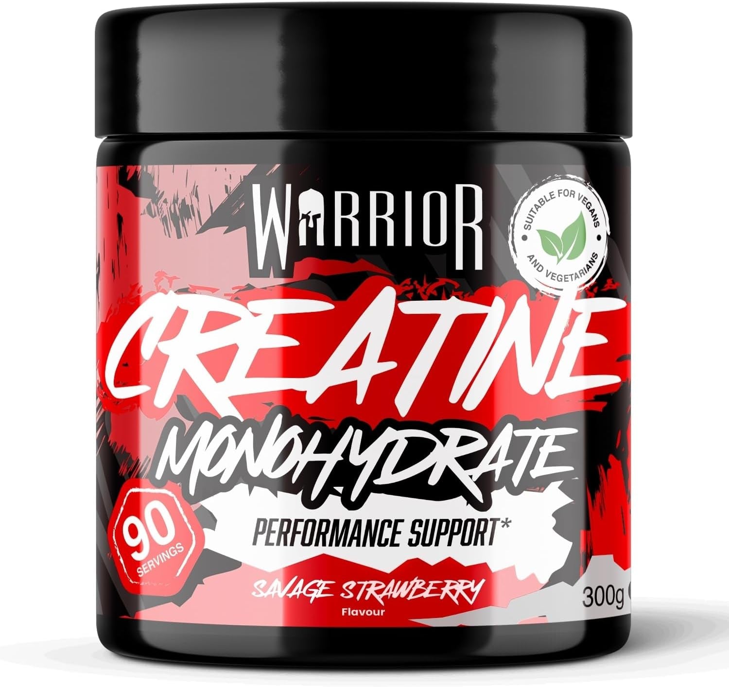 Flavoured Creatine Monohydrate Powder 300G (90 Servings) – Creatine Powder Drink, Creatine for Performance, Strength &amp; Recovery (Not Creatine Gummies or Tablets) – Savage Strawberry