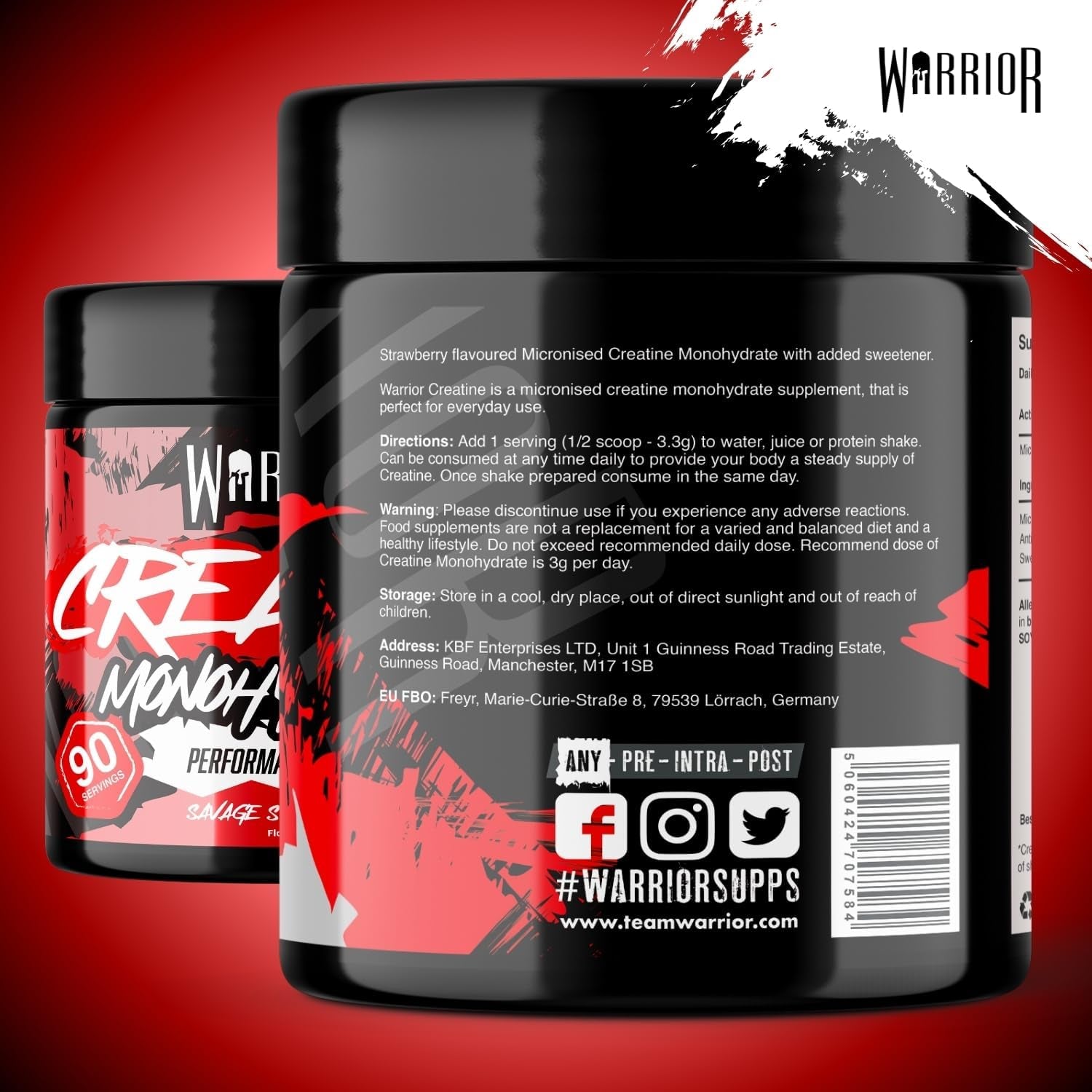 Flavoured Creatine Monohydrate Powder 300G (90 Servings) – Creatine Powder Drink, Creatine for Performance, Strength &amp; Recovery (Not Creatine Gummies or Tablets) – Savage Strawberry