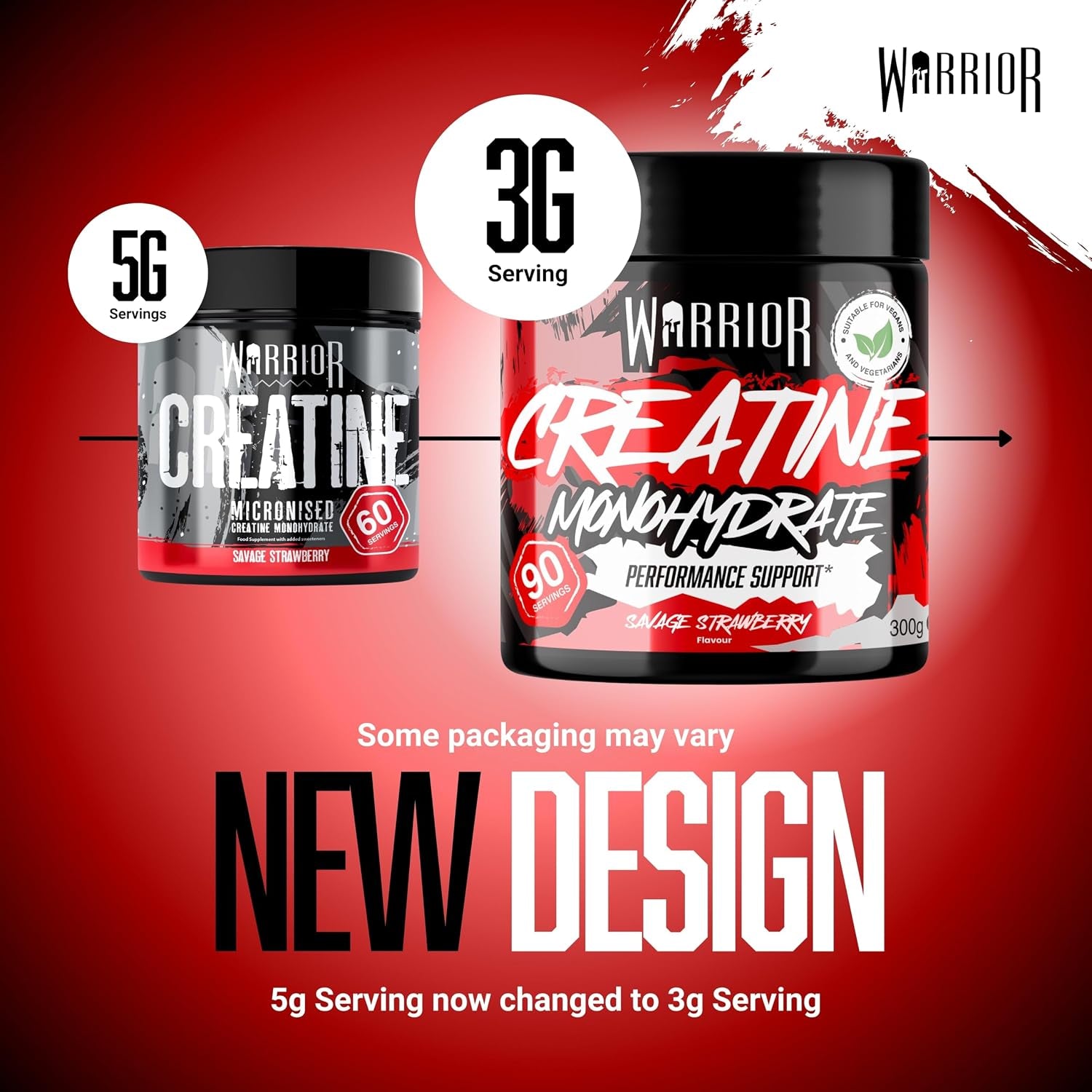 Flavoured Creatine Monohydrate Powder 300G (90 Servings) – Creatine Powder Drink, Creatine for Performance, Strength &amp; Recovery (Not Creatine Gummies or Tablets) – Savage Strawberry