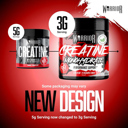 Flavoured Creatine Monohydrate Powder 300G (90 Servings) – Creatine Powder Drink, Creatine for Performance, Strength &amp; Recovery (Not Creatine Gummies or Tablets) – Savage Strawberry